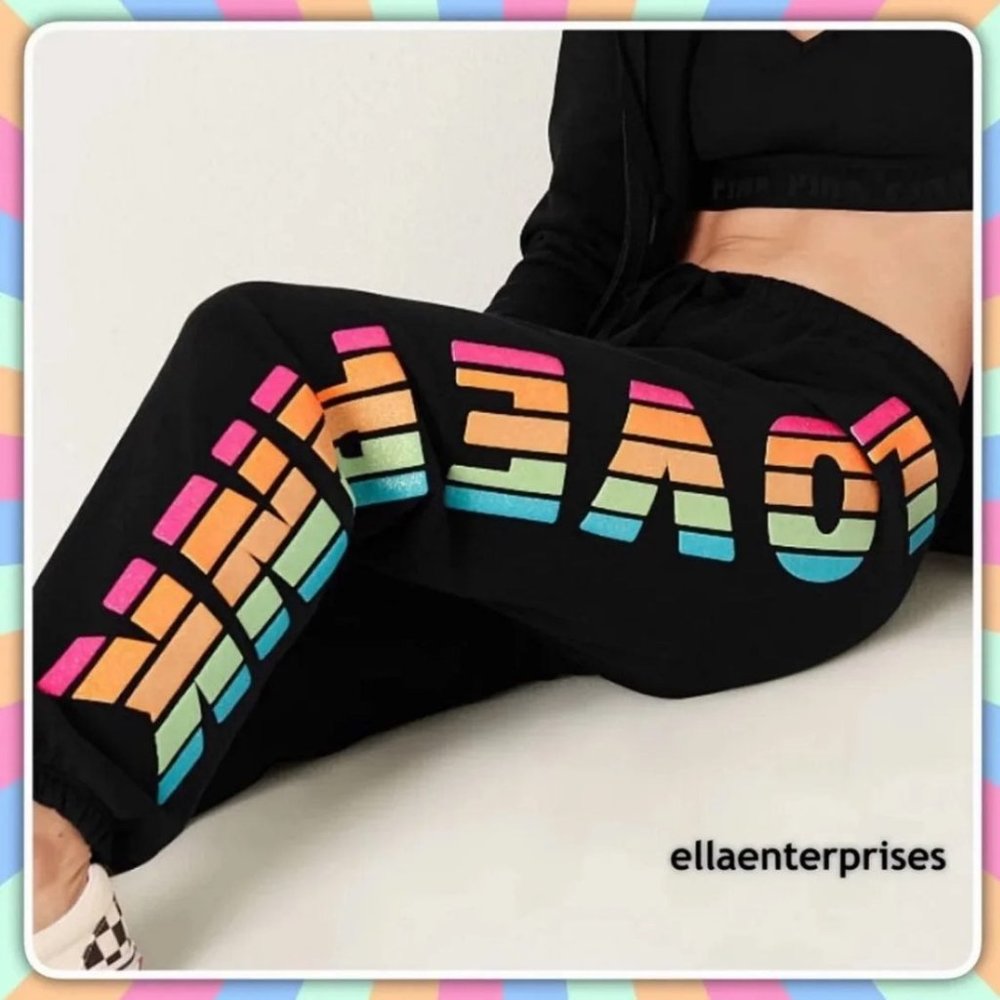 VS Pink Tropical Rainbow Shine Classic Pants - Picture 3 of 5